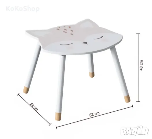 Детска маса 64х62х43 см. детска масичка, снимка 2 - Мебели за детската стая - 50436978