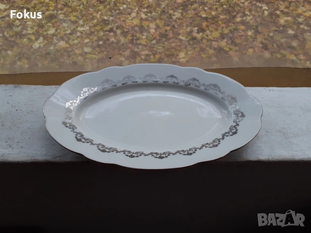 Порцеланово плато поднос Чехословакия порцелан, снимка 2 - Антикварни и старинни предмети - 53449168