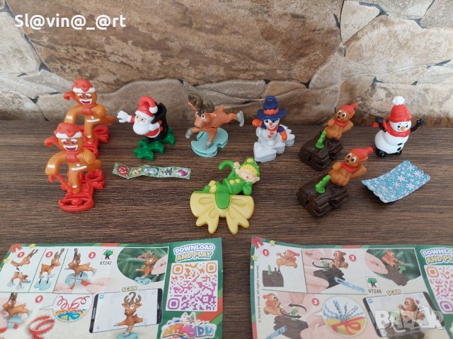 Лот Нова Коледна колекция-играчки от яйцата на Киндер , снимка 1 - Колекции - 43436039