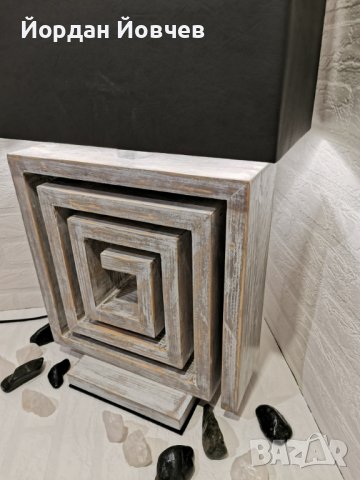 Лампа от дърво,ръчна изработка, снимка 4 - Настолни лампи - 39823265