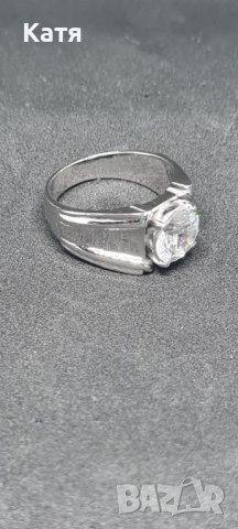 Сребърен пръстен с индийски естествен циркон, снимка 3 - Пръстени - 43572101