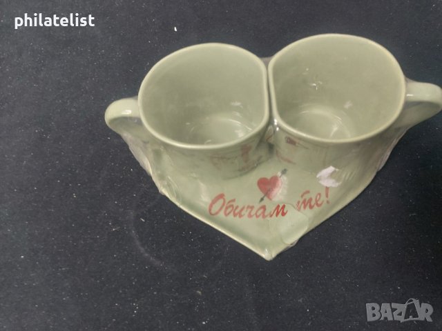 Комплект - Чинийка с 2 чаши , Порцелан, снимка 2 - Чаши - 40566972