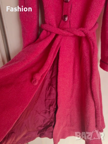 Дамско палто в малинен цвят, снимка 2 - Якета - 53149343