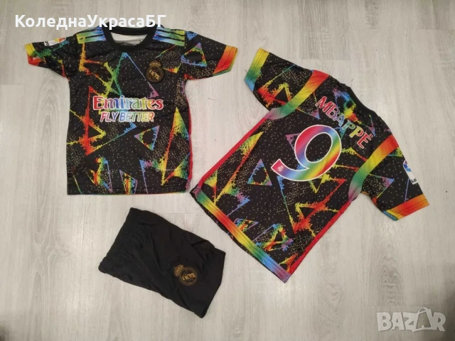 Екип Мбапе Геймърски Шарен Реал Мадрид Цветен Комплект 24/25 Детско