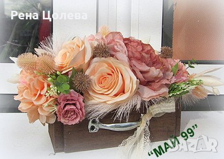 Икебана в цвят ПАНТОН, снимка 3 - Изкуствени цветя - 43877770