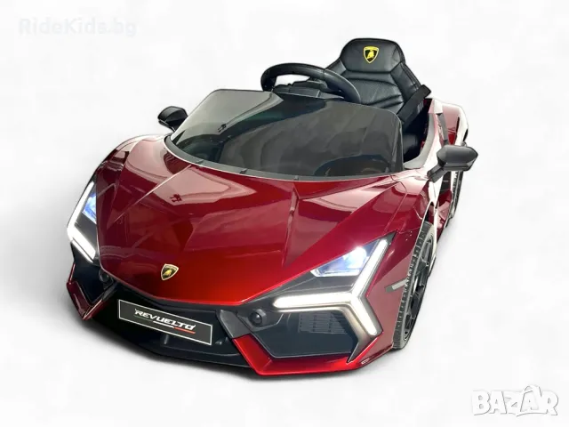 Lamborghini Revuelto 12V - Детска акумулаторна кола, Червена, EVA гуми, снимка 3 - Детски велосипеди, триколки и коли - 49731511