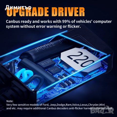 Комплект LED чип CSP 3570крушки за фарове H1 , 110w, 20 000lm.9-36v, снимка 4 - Аксесоари и консумативи - 43153278