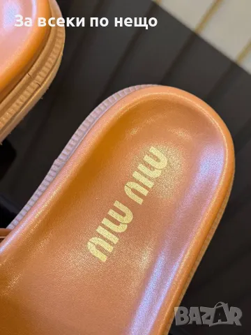 Miu Miu Дамски Чехли Миу Миу - 2 Налични Цвята Код E273, снимка 2 - Чехли - 50415298