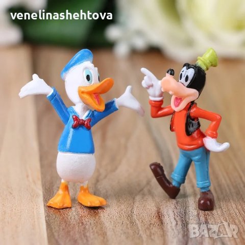 6 броя сет Мини Маус Мики Маус малки фигурки за торта, снимка 3 - Фигурки - 43965587