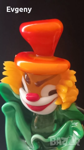 Фигурка клоун изработена от Муранско стъкло , снимка 8 - Фигурки - 53140072