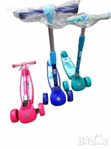 Детска, сгъваема тротинетка с LED светлини и мелодий. Размер:60х82см., снимка 2 - Други - 52740646