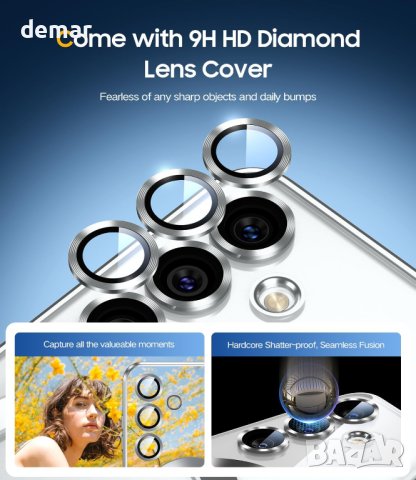 JUESHITUO Магнитен калъф за телефон Samsung S24, капак - сребрист титан, за жени, снимка 3 - Калъфи, кейсове - 44053395