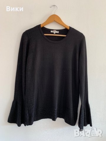 Черна блуза, снимка 3 - Блузи с дълъг ръкав и пуловери - 26987531