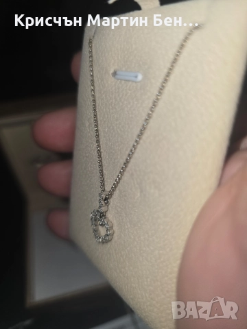 Златно Колие  сърце с 17диаманта проба 750 /к 18, снимка 10 - Гривни - 50295665