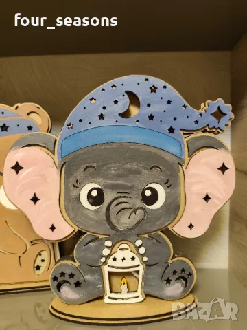 Детски лампи - мече, лисица, слонче