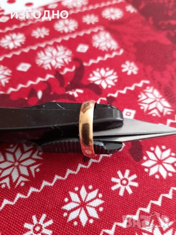 ЦЕНА КАТО ЗА МАТЕРИАЛ*ЗЛАТНА ХАЛКА 14 КАРАТА 3.95 ГРАМА 4-5 mm., снимка 2 - Пръстени - 52630243