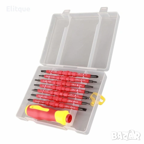 Професионален комплект двустранни изолирани отвертки с дръжка - 14в1, снимка 5 - Други стоки за дома - 53255920