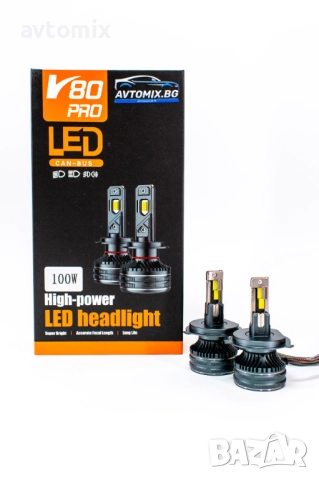 LED Крушки Н4 100w 10000LM,12-24v canbus, снимка 10 - Аксесоари и консумативи - 51803955