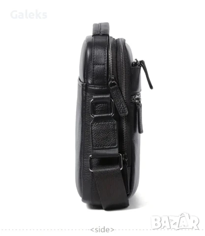 Топ*Луксозна,елегантна  бутикова мъжка кожена чантичка /Черна естест. кожа!, снимка 16 - Чанти - 50959568