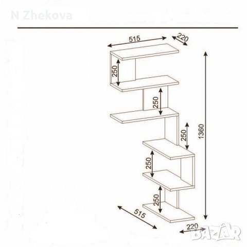 Ъглова етажерка - Червен гланц, снимка 2 - Секции и витрини - 26593786