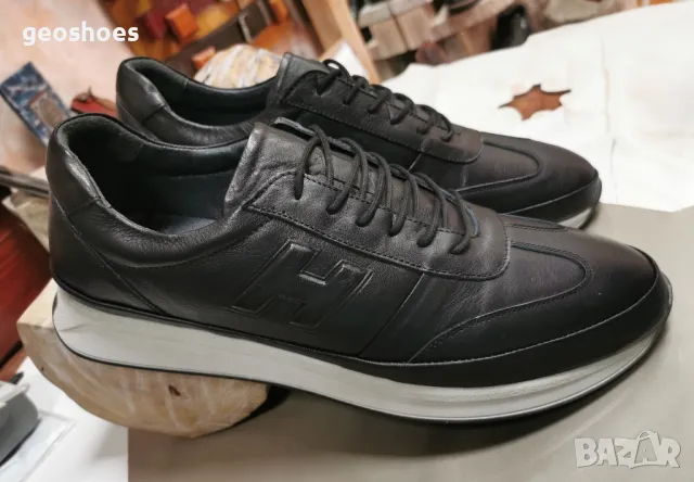 Мъжки обувки изцяло естествена кожа с анатомично ходило, стелка естествена кожа и големи размери. , снимка 3 - Спортни обувки - 47555946