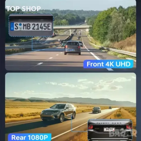 4K WiFi GPS Скорост Предна задна камера за автомобилно управление, снимка 3 - Аксесоари и консумативи - 48747735