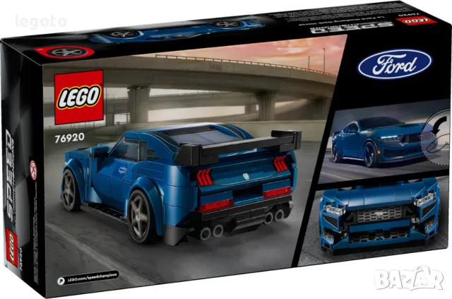 НОВО ЛЕГО 76920 Спийд Шампиони - Форд Мустанг Черен кон LEGO 76920- Ford Mustang Dark Horse, снимка 3 - Конструктори - 48793092