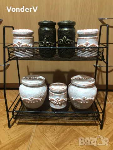 Комплект Бутилка с две чаши Подарък за Повод рожден ден Декорирани бурканчета подправки, снимка 10 - Декорация за дома - 49539612