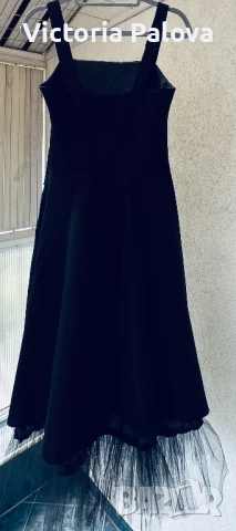 Скъпа черна рокля с тюл RINASCIMENTO Италия