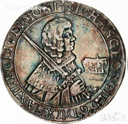 Монета Саксония 1 Талер 1660 г Йохан Георг II, снимка 1