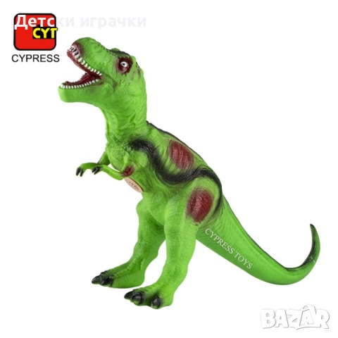 Динозавър музикален гумена играчка 30см, снимка 3 - Фигурки - 52663033