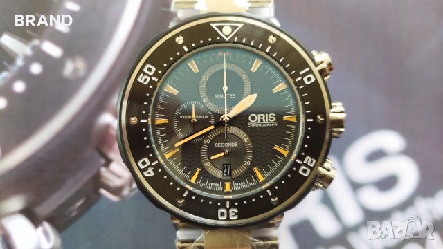 Масивен мъжки часовник ORIS Prodiver Chronograph 51мм quartz клас 6А+, снимка 17 - Мъжки - 28944650