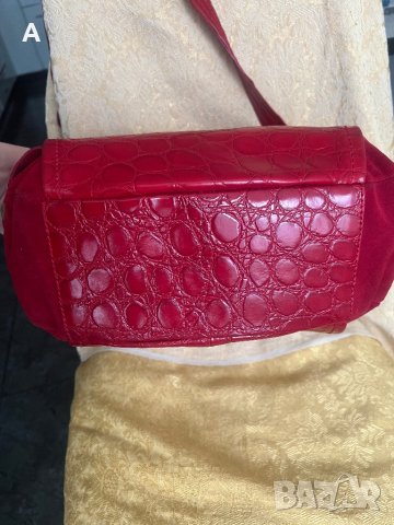 Дамска чанта естествена кожа и естествен велур Nicoli , снимка 16 - Чанти - 24576225