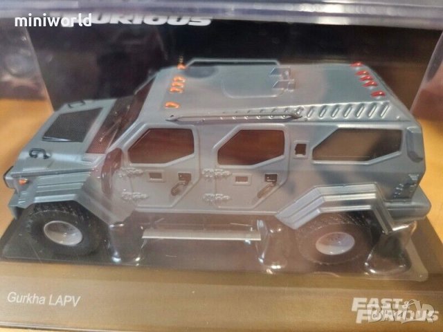 Gurkha LAPV Fast and Furious 2008 - мащаб 1:43 на Hachette моделът е нов в PVC дисплей-кейс, снимка 3 - Колекции - 43226348
