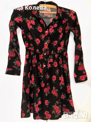 Красива детска рокля тип риза 146-152 см