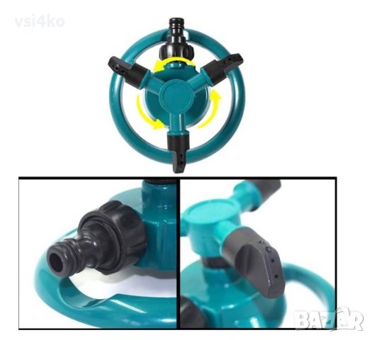 Автоматична градинска пръскачка, въртяща се на 360 градуса, снимка 4 - Напояване - 40791752