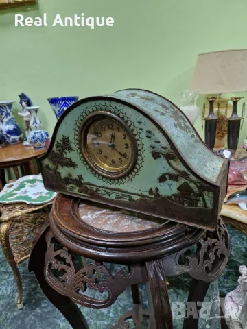 Рядък антикварен колекционерски английски настолен часовник , снимка 5 - Антикварни и старинни предмети - 47649567