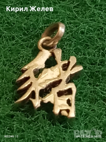 Сребърен медальон с Китайски йероглиф майсторска изработка 52351, снимка 5 - Колиета, медальони, синджири - 52652332