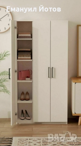 Гардероб с 3 врати и 8 рафта за дрехи , снимка 3 - Други стоки за дома - 52312008