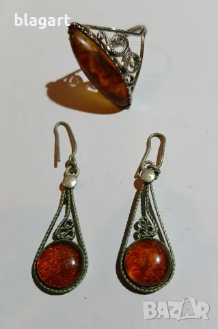 Кехлибар,янтар-пръстен, снимка 1