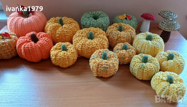 Декорация плетени тикви и гъбки, снимка 2 - Декорация за дома - 42290950