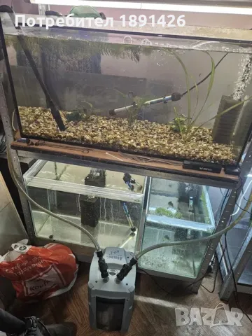 Аквариум помпа канистър керамични укрития охлюви хелена