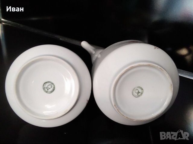 Продавам каничка за кафе и захарница от български порцелан, снимка 2 - Прибори за хранене, готвене и сервиране - 35358227