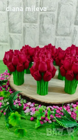 Лалета  от гипсокерамика!!, снимка 7 - Декорация за дома - 49832892