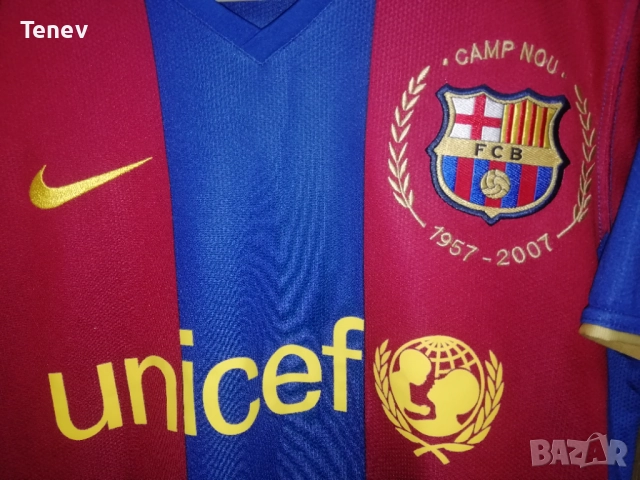 Barcelona Ronaldinho 2007/2008 Nike оригинална тениска фланелка Барселона Роналдиньо юбилейна , снимка 4 - Тениски - 52931555