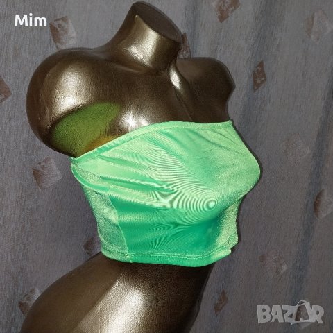 M Неоново сатенено,еластично бюстие , снимка 2 - Корсети, бюстиета, топове - 43405662