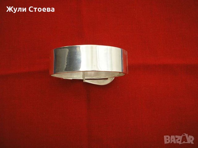 Масивна , твърда , сребърна гривна колан, снимка 3 - Гривни - 26244494