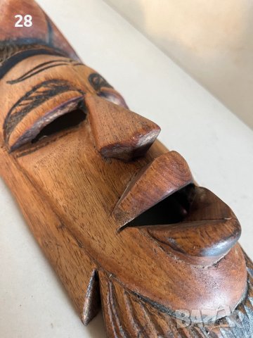 Дървена маска стара, снимка 1