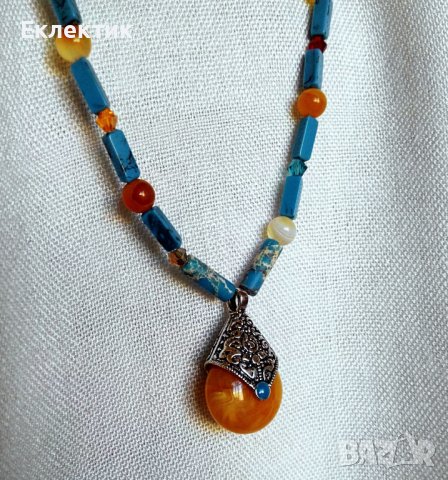 Колие от тюркоаз, снимка 9 - Колиета, медальони, синджири - 37893044