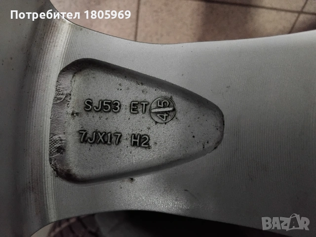 4бр. ал. джанти Hyundai/Kia 7x17 , 5x114,3 , ET45 , централен отвор 67,1мм, снимка 6 - Гуми и джанти - 53560549
